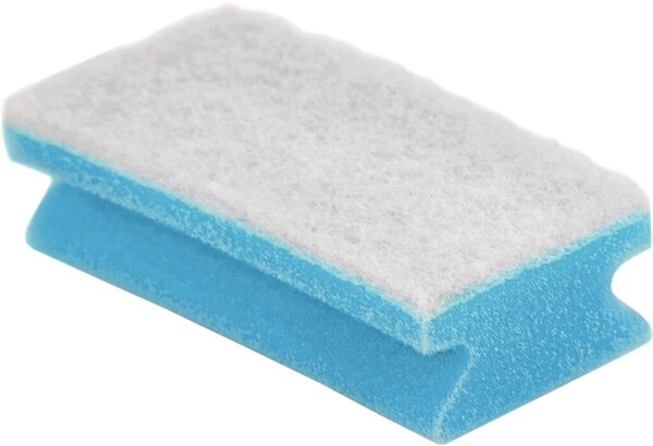 Scouring pad 14x7x4,5 cm scratch free blue/white