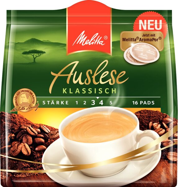 Melitta Cafe Pads classic/vollmage Box of 16 pads