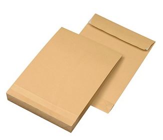 Purely Gusset Envelopes B4 Peel & Seal 352 x 250 x 50 mm Plain 140 gsm Manilla Pack of 100