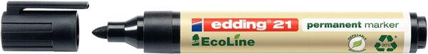 Edding 21 Ecoline Permanent Marker, Black, Round, 1,5-3 mm