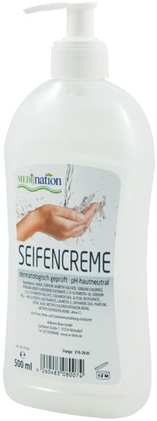 Seifencremepumpspender Medination, 500ml für Hand- und Körperreinigung im